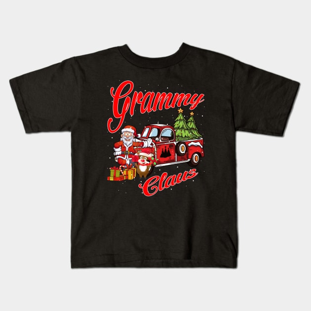 Grammy Claus Santa Car Christmas Funny Awesome Gift Kids T-Shirt by intelus